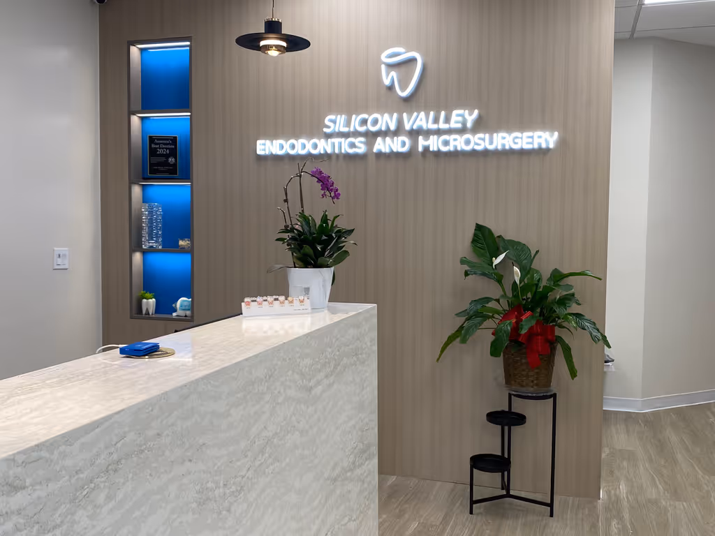 Modern endodontic clinic waiting area